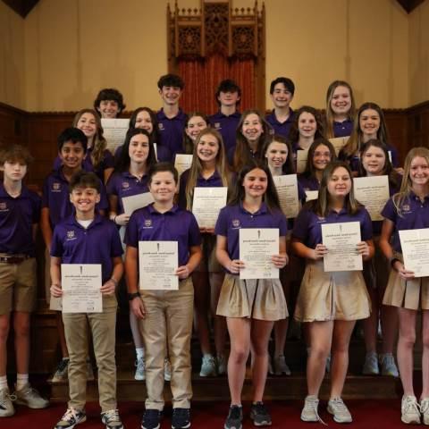 Georgia Private School | Boarding School Near Me | National Junior Honor Society inducts 25